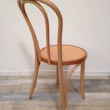 Pair of curved wooden bistro chairs