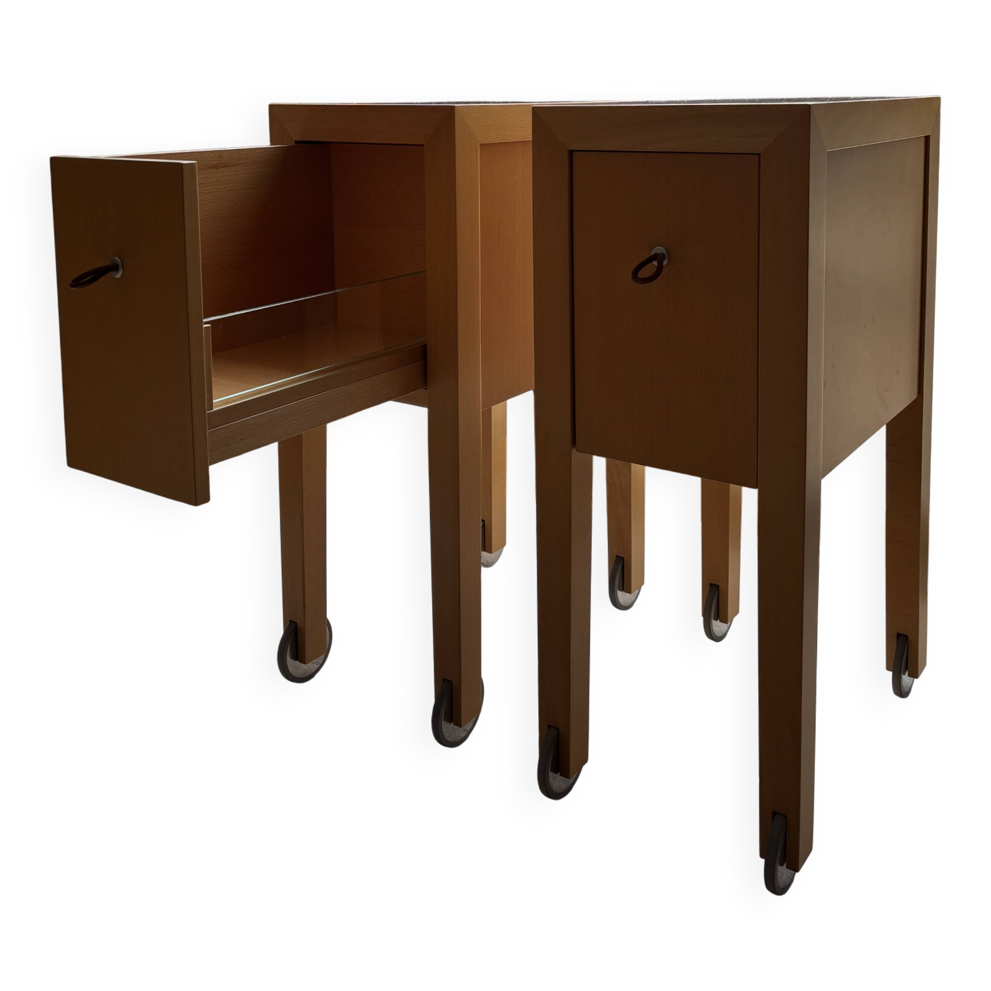 Philippe Starck bedside table pair at Cassina.