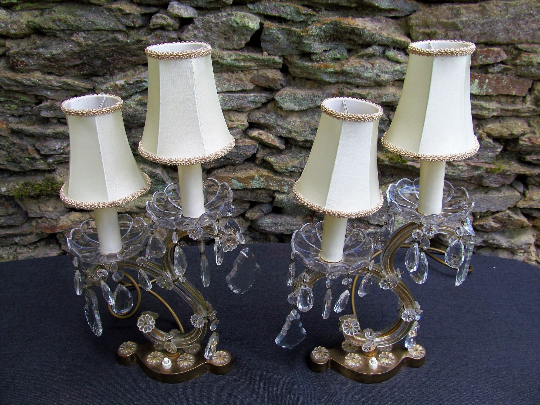 Paire de lampes de chevet Louis XIV d'époque française style Marie-Thérèse