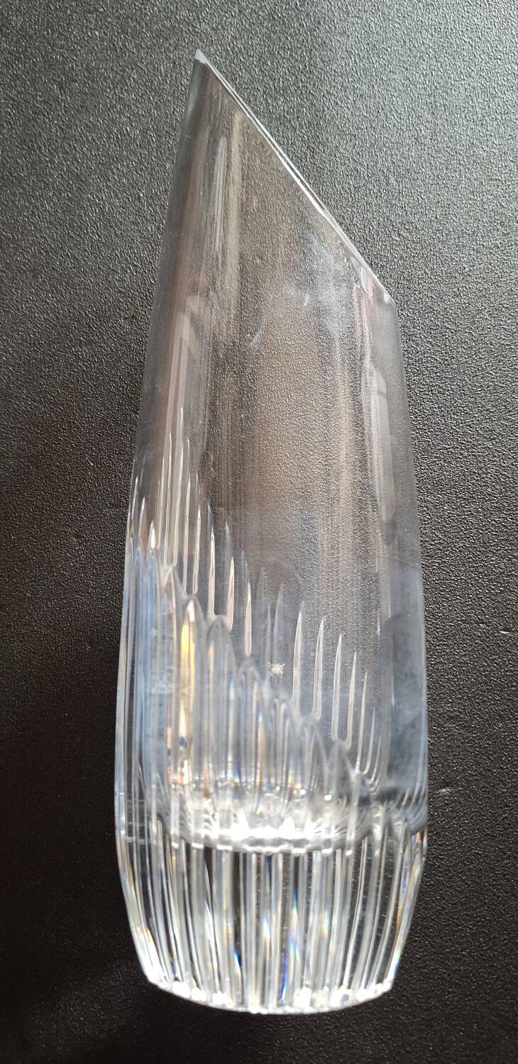 Designer crystal vase