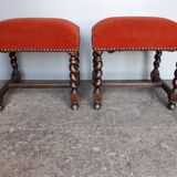 Low stool footrest style Louis XIII ep 1940