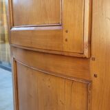 Encoignure armoire d'angle vitré en merisier ancienne 1900s