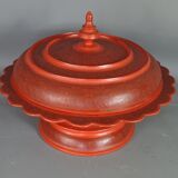 Old spice box or silent servant covered bamboo lacquered Burma.