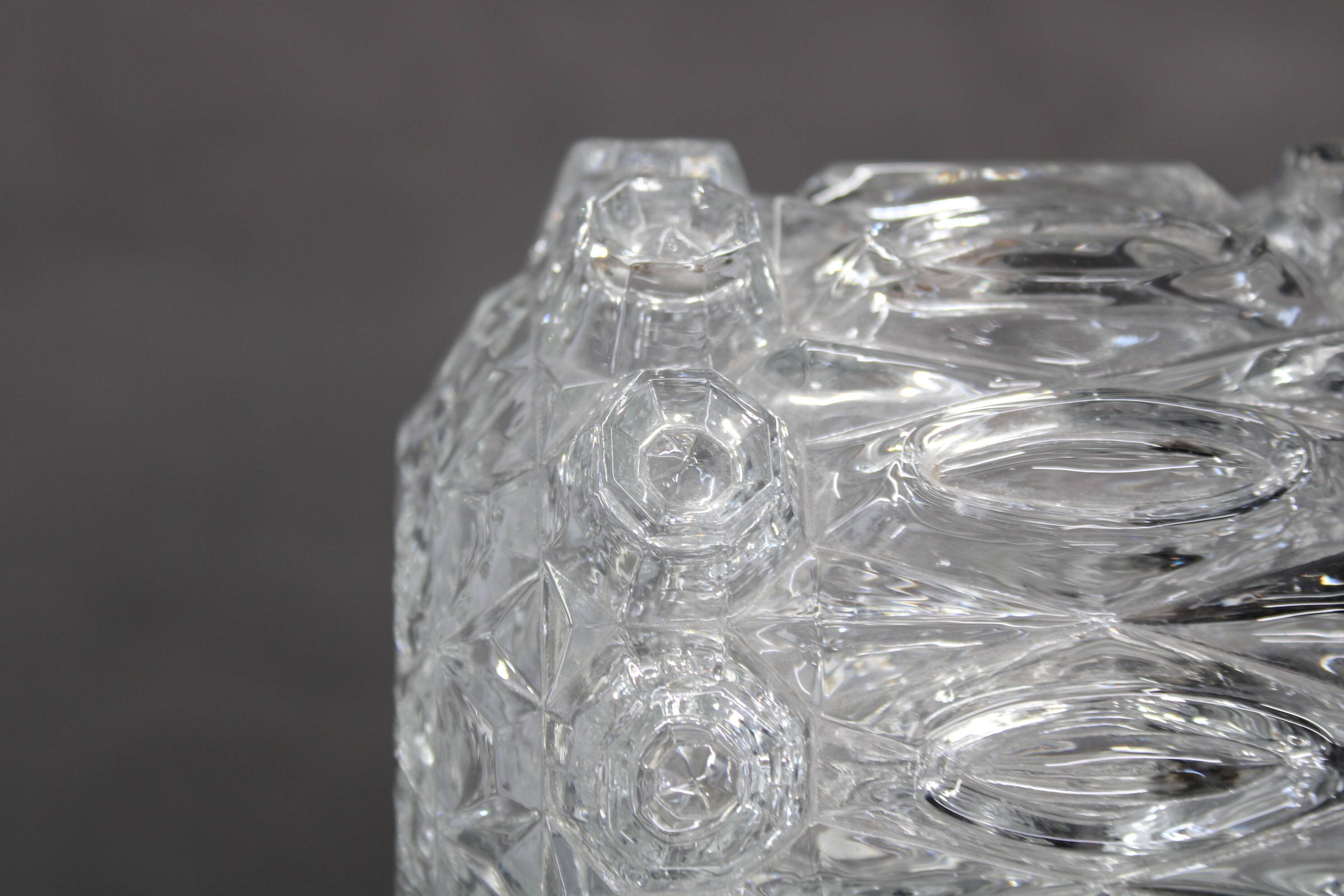 1970s Glass Chandelier, Czechoslovakia