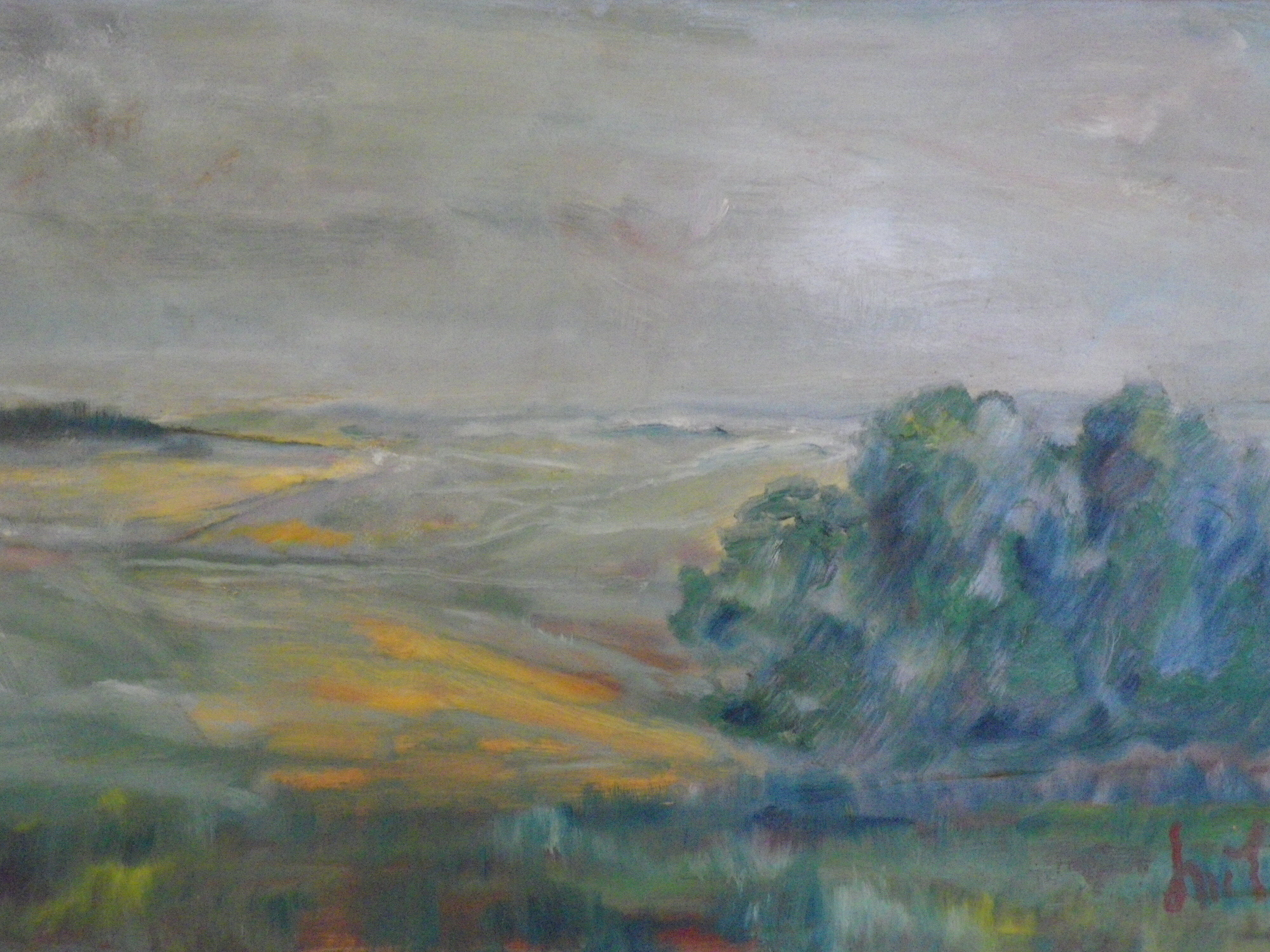 Painting "Plenitude" with framing, signed