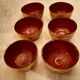 Lot of six terracotta ramekins glazed diameter 11cm TBE