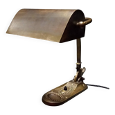 Antique brass Art Deco notary lamp/banker lamp