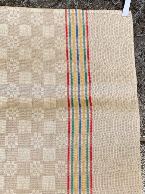 Set of 6 old tea towels nine mestizo blue flower 60 x 77 cm