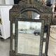 Mirror in brass and blackened wood Louis XIII style around 1880 h: 149 cm