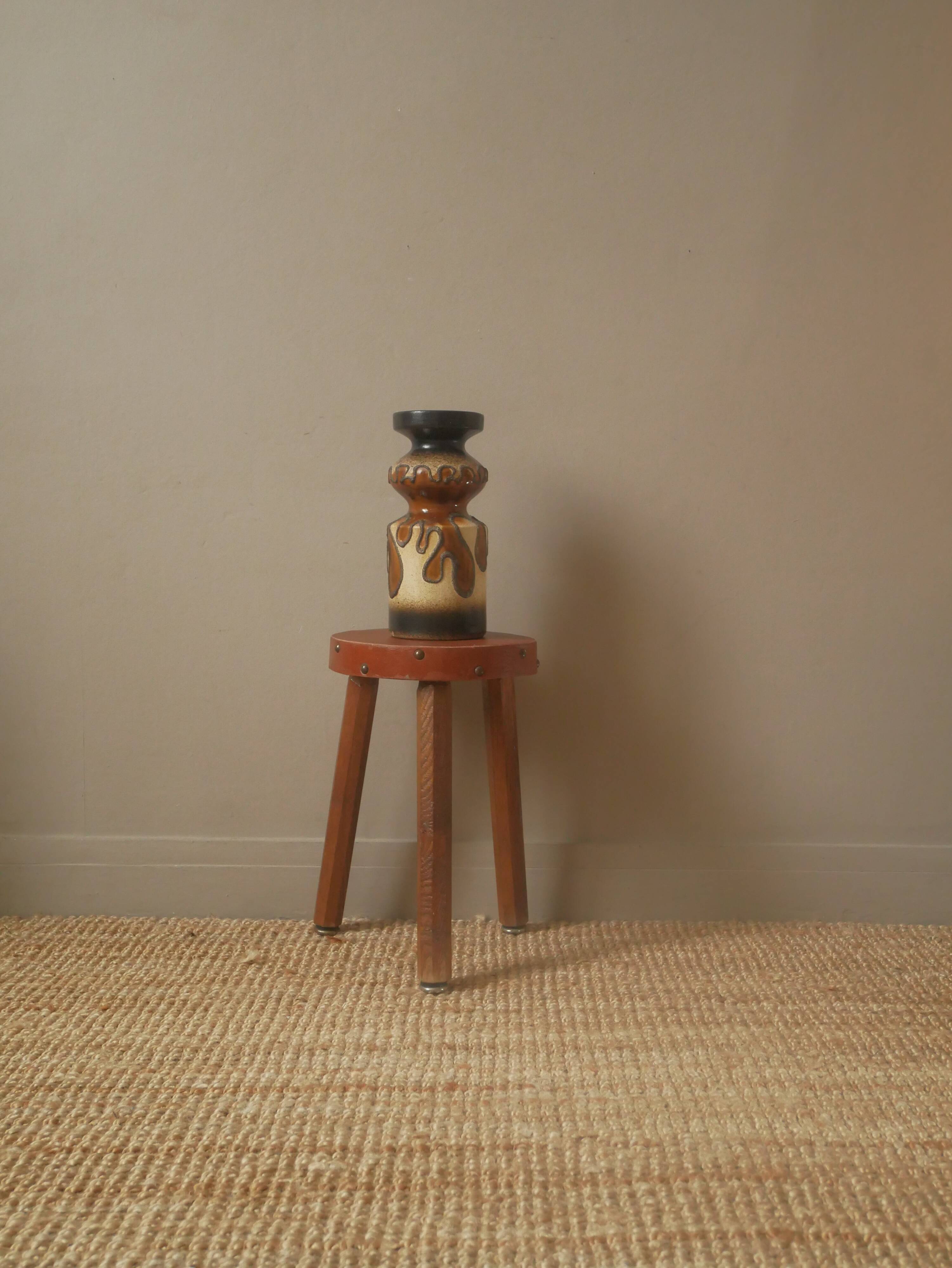 Vintage ceramic vase German ceramic country decoration Scandinavian design handmade