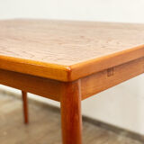 Danish mid century teak extendable dining table, denmark, 1960s