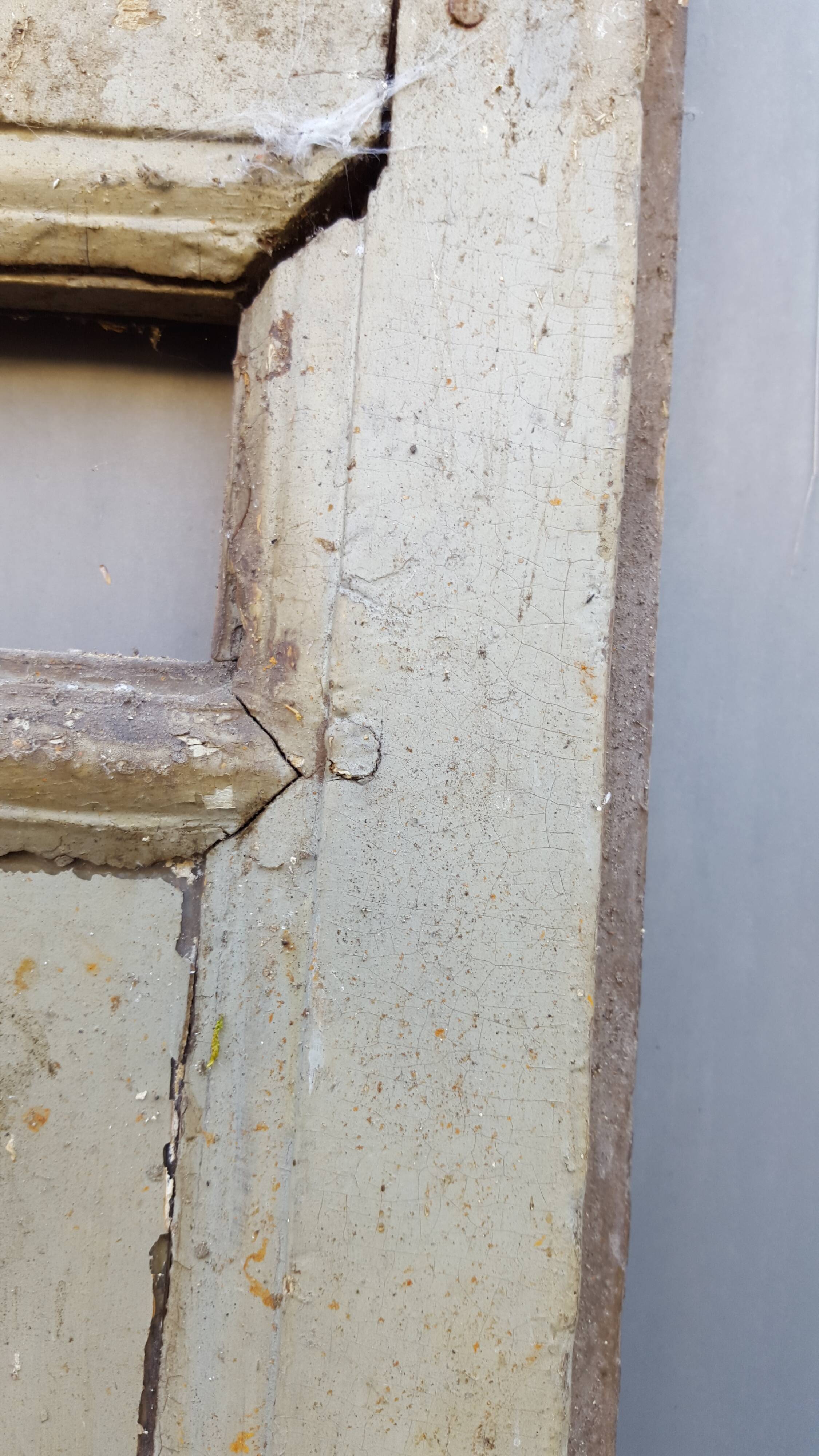 18th century glass door patina original mustache fittings