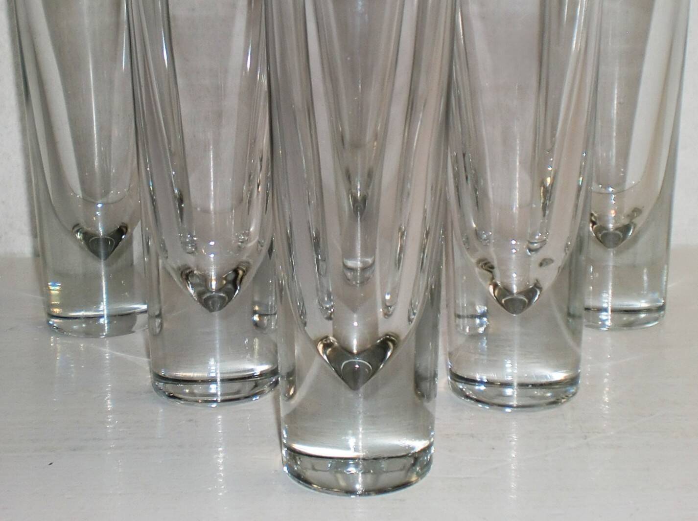 6x Long drink glass Bullet - Carlo Moretti 1980'S - Borgonovo