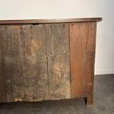 Large English sideboard, dresser, solid oak buffet George II 18th century.