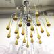 Murano chandelier drops in amber crystal