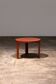 Wooden side table with vintage 70s