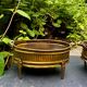 2 Art Nouveau brass planters