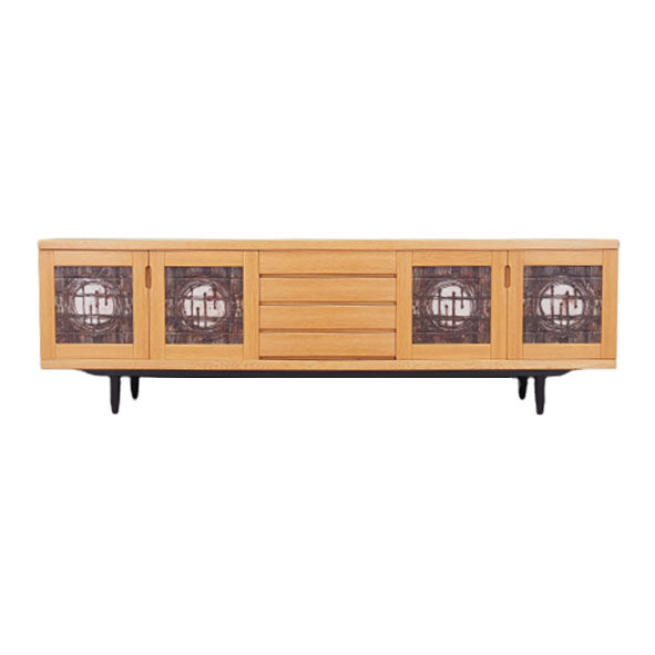Ash sideboard, Danish design, 1970s, designer: Poul H. Poulsen, production: Gangsø Møbler