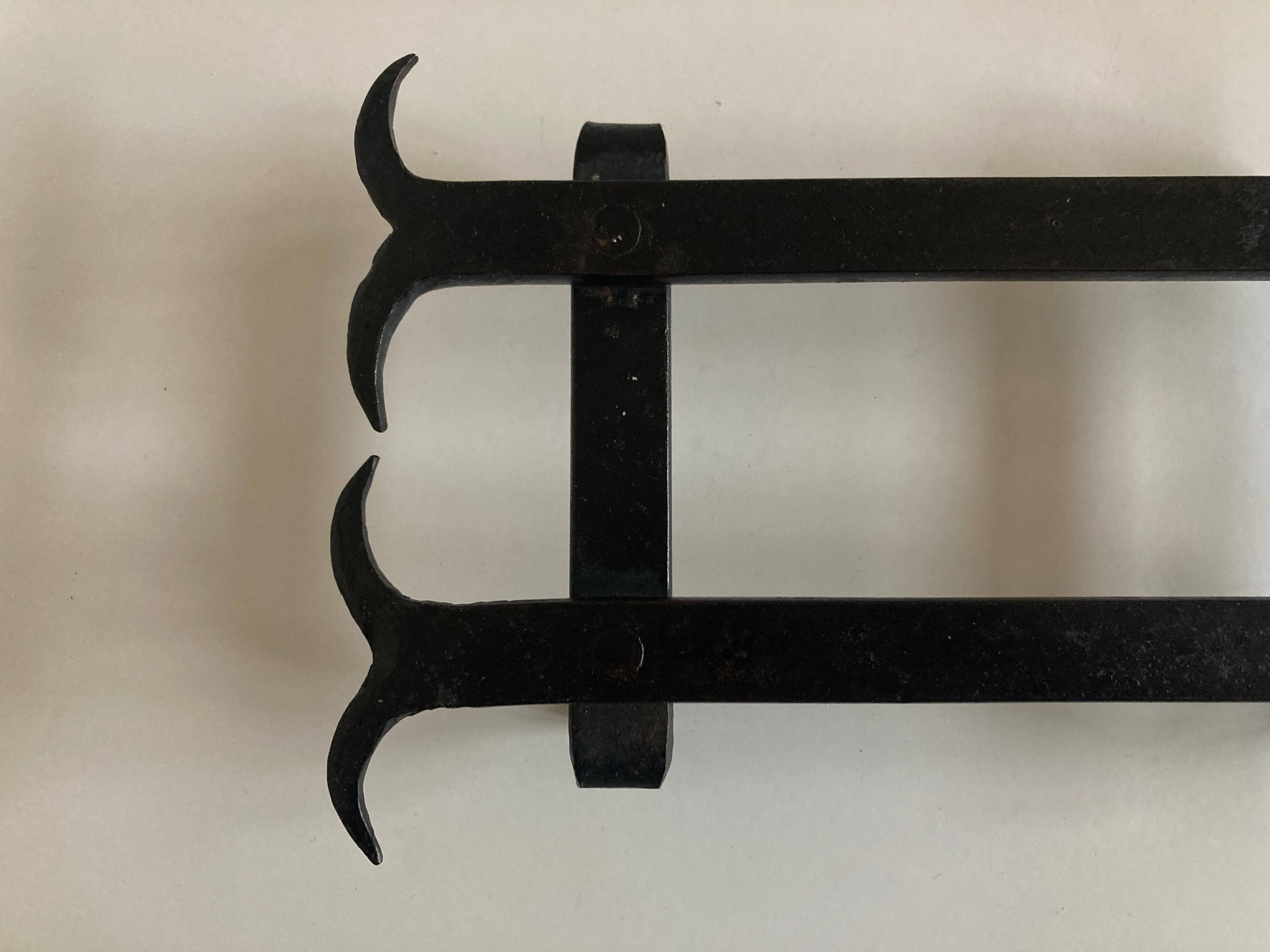 Riveted wrought iron trivet dlg Atelier Marolles 1960