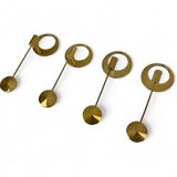 Pair of Scandinavian brass wall candlesticks by Arthur Pe, Kolbäck, Sweden