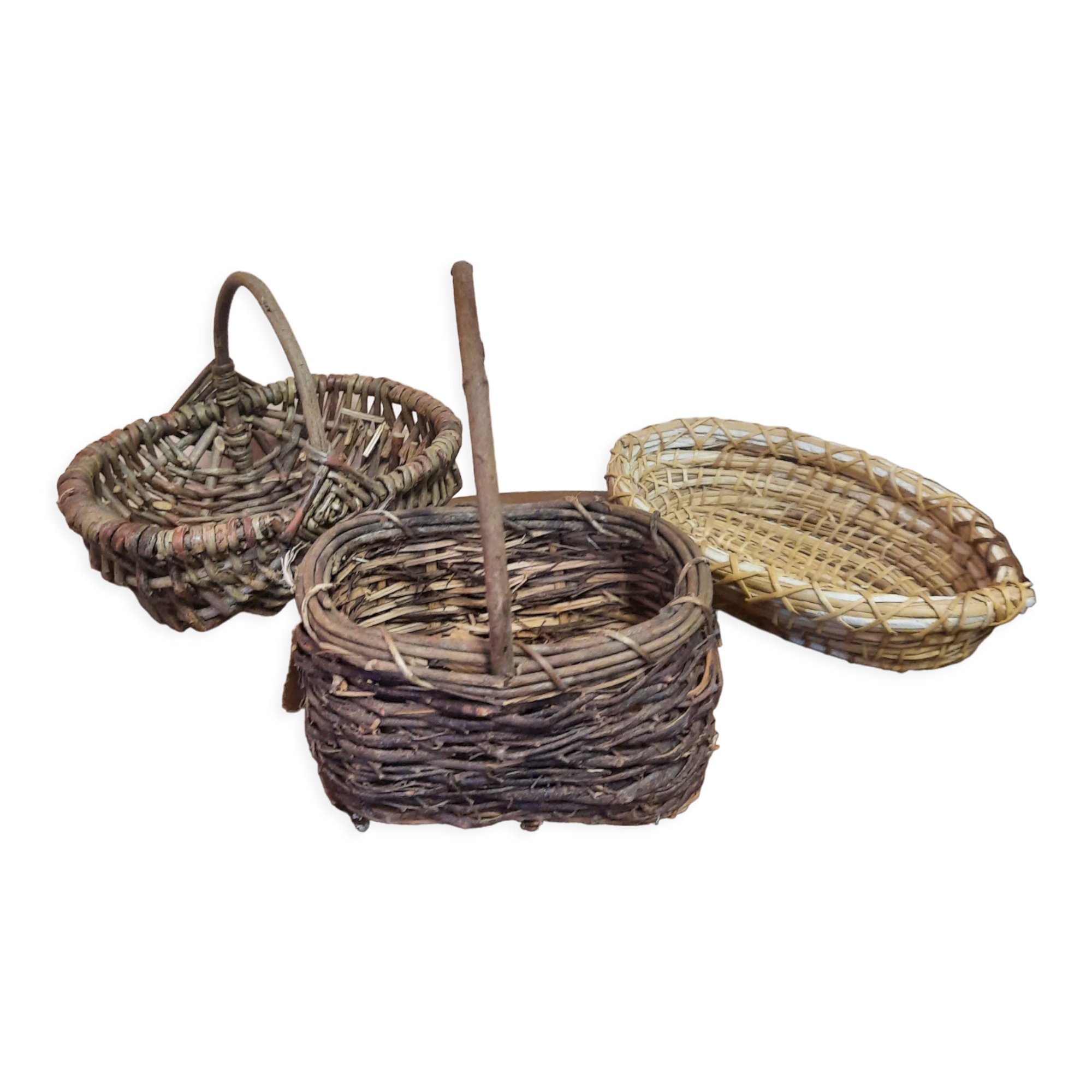 Trio of vintage baskets