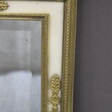 Empire mirror in bronze and marble, early 19th century