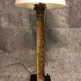 Lampe en bois doré, XXe siècle