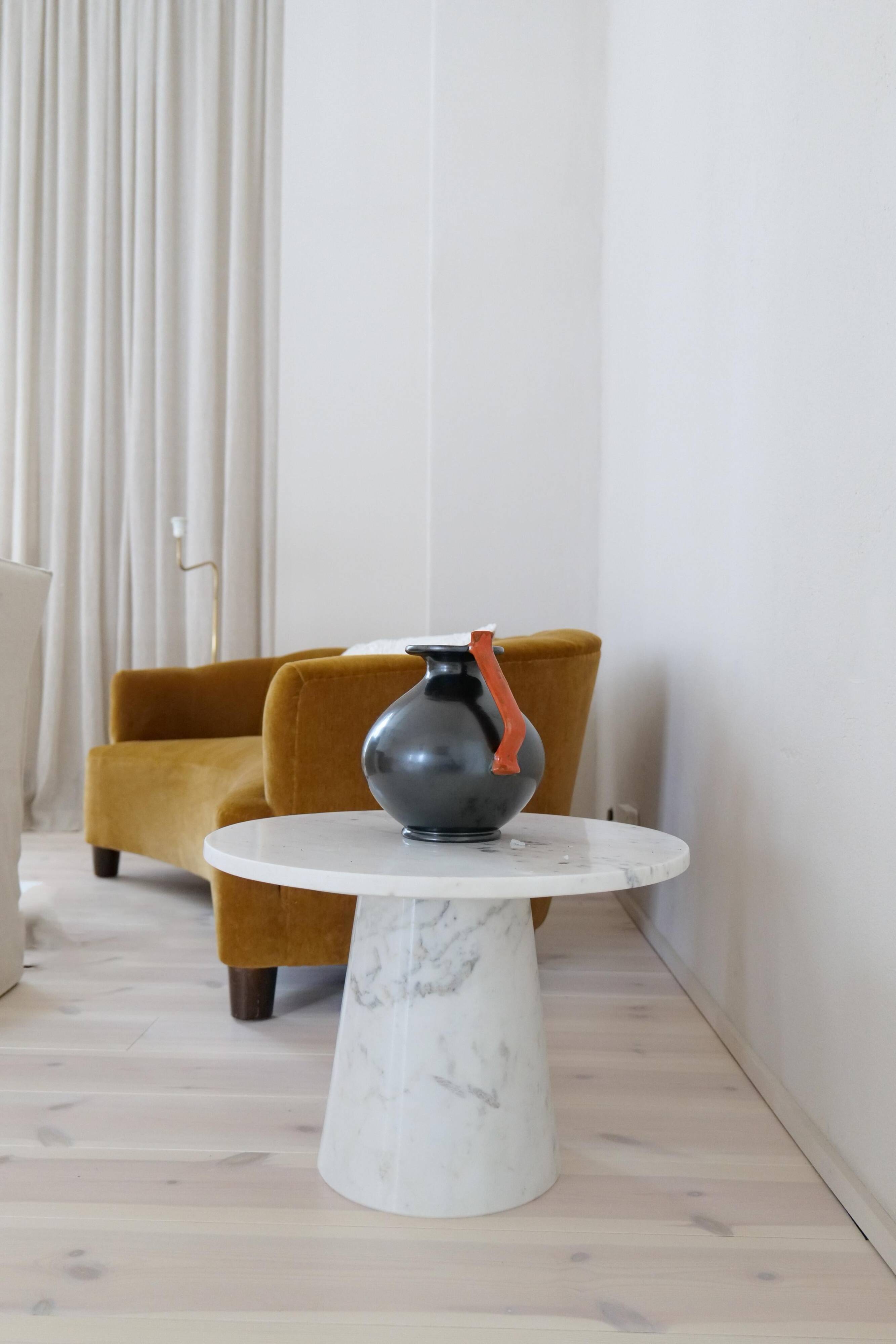 Art Deco ceramic globe vase by Upsala Ekeby, Sweden, 1930s