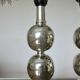 Paire de lampes en métal chromé années 70