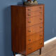 Retro teak 1960s tall G plan tolawood chest of drawers