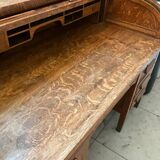 Secret desk "ro l-top", in solid oak, 1910-1920