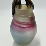 Miniature blown glass vase, Vasile Tubi Vadan, Romania
