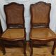Chaises cannées noyer Louis XV