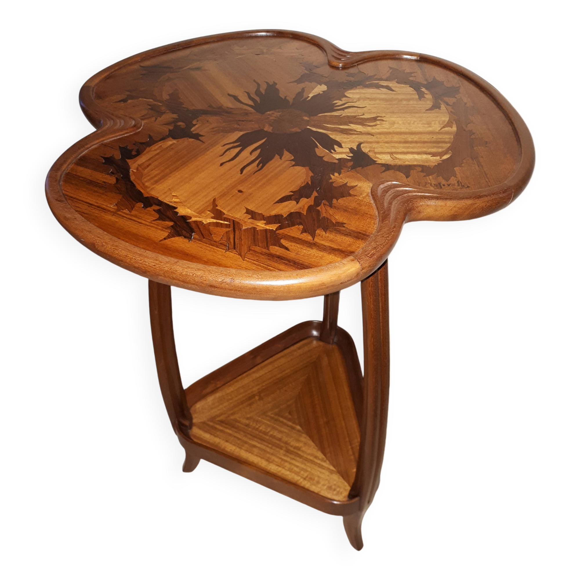 Majorelle pedestal table with thistle