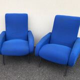 Vintage 60s Design Blue Armchairs