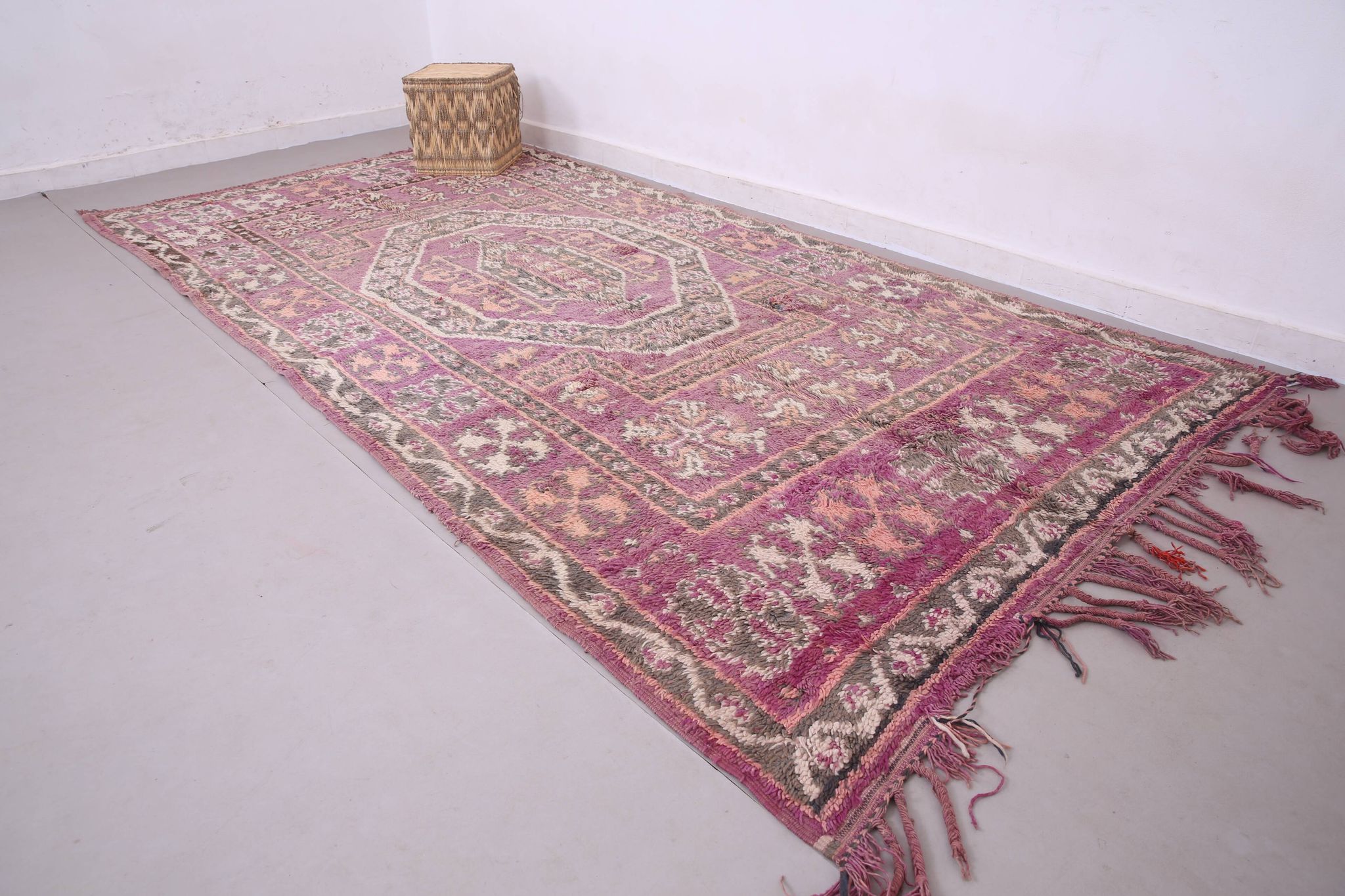 Large Vintage Moroccan Rug 178 x 362 cm - Berber Wool Rug - Handmade Rug