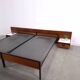 Two-person bed Japanese series Cees Braakman Pastoe and Auping with bedside table.