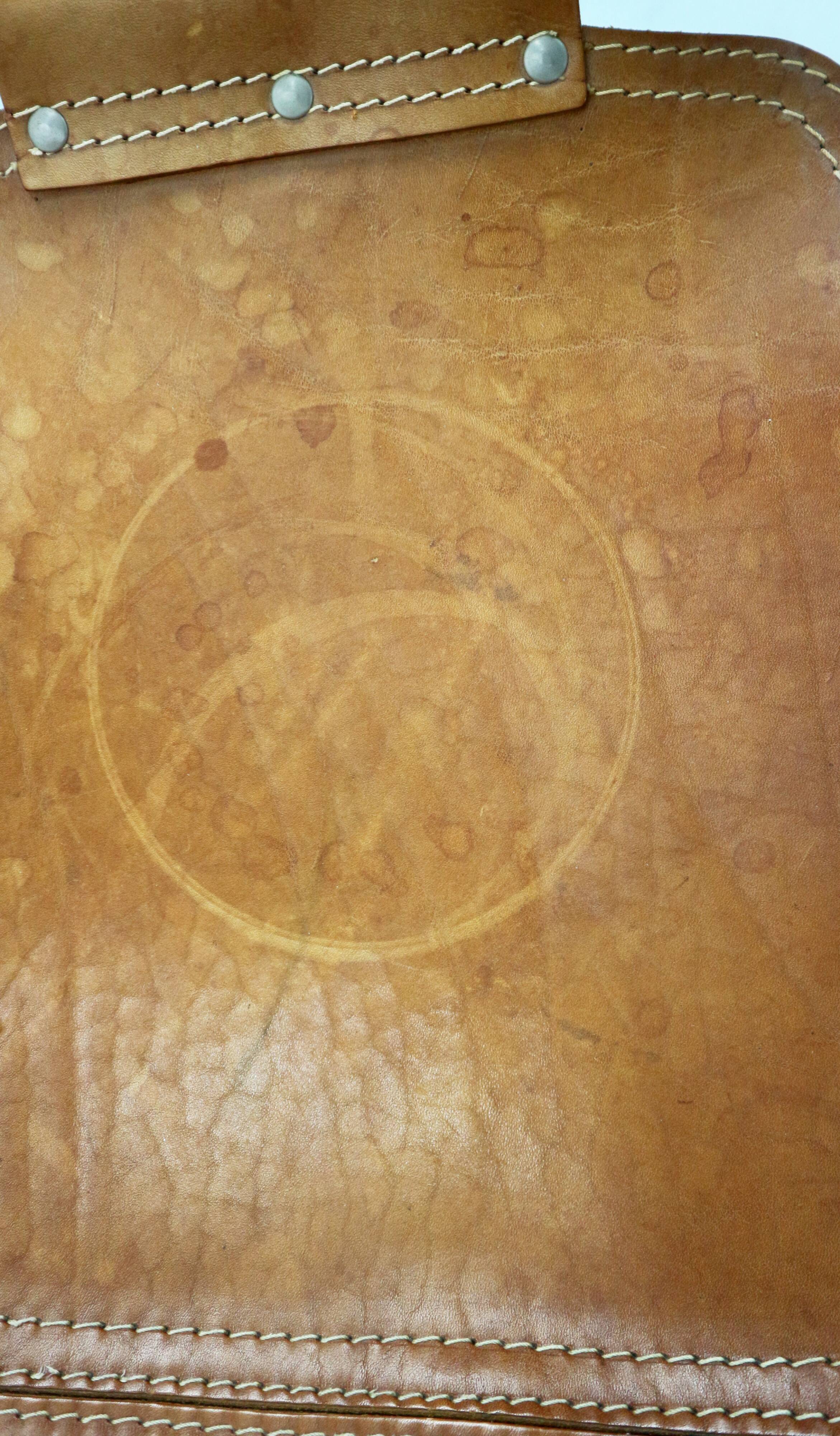 Dalvera  "Les Arc" Set of 2 Original Leather side chairs, 1960