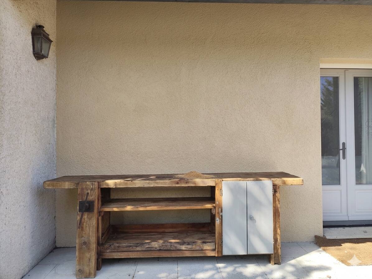Large solid wood workbench