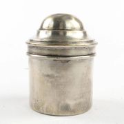 Eclectic pill box, silver-plated brass, Bronowski, Poland, 19th century