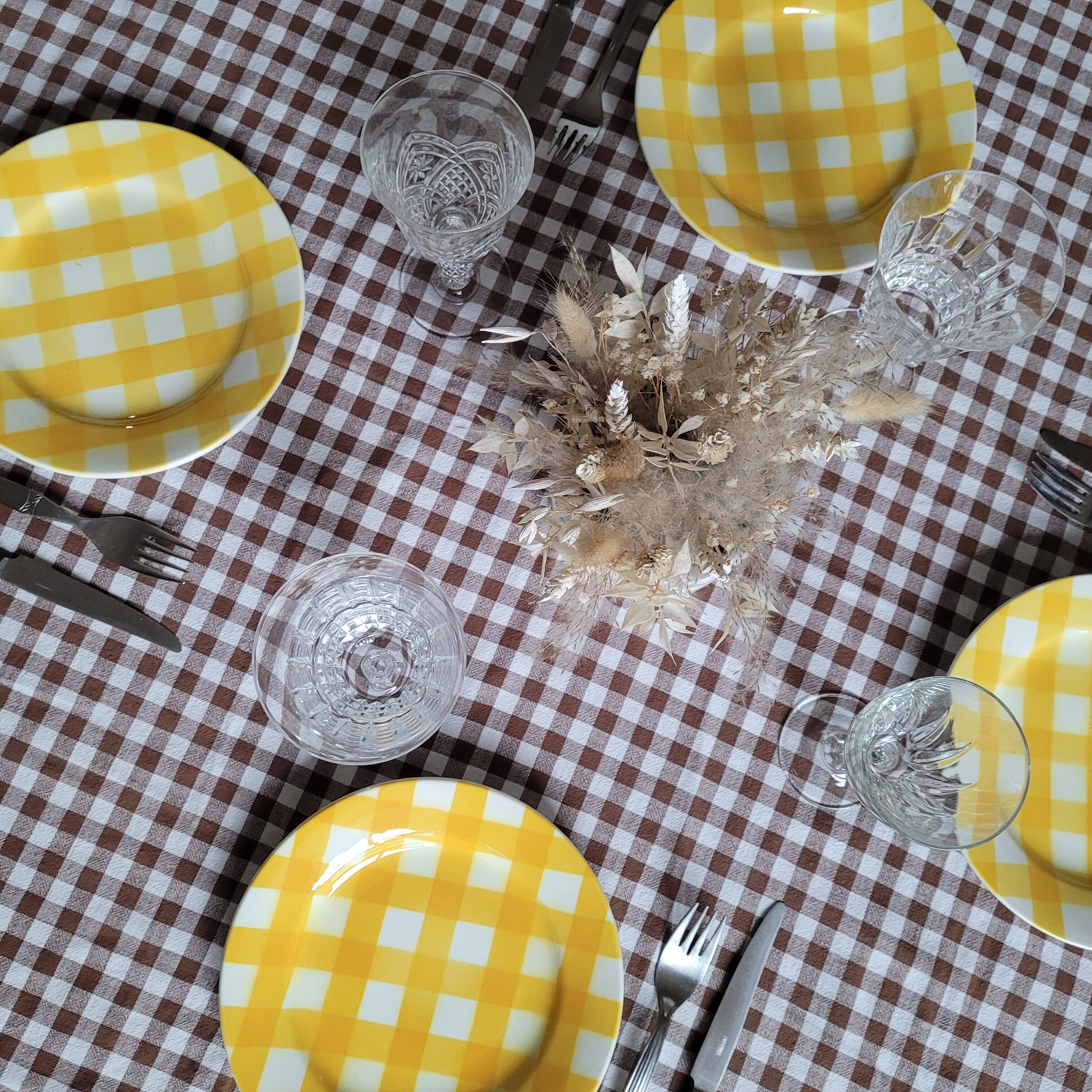 La Redoute x Selency set of 4 yellow dessert plates