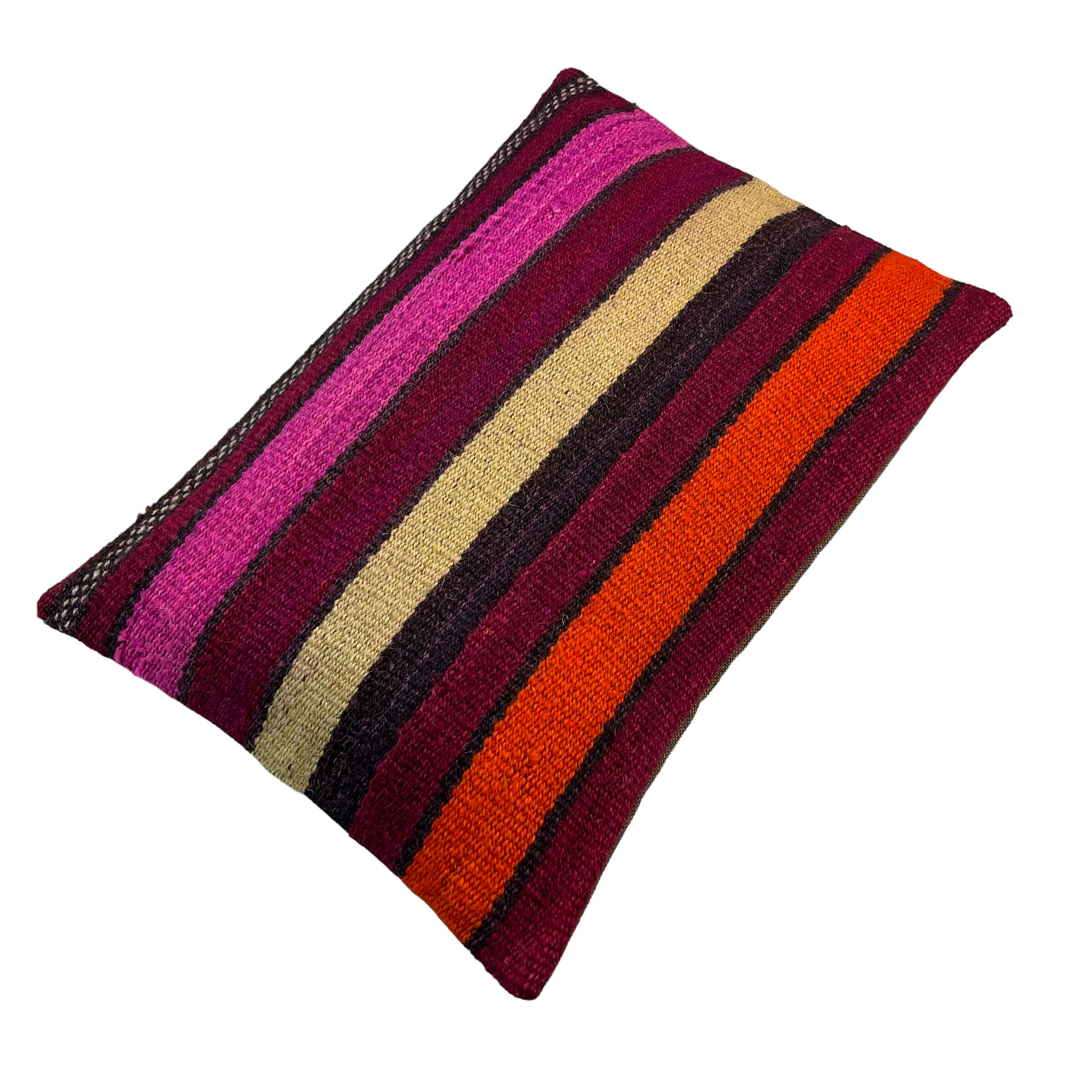 Vintage turkish kilim cushion cover, 30 x 50 cm