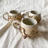 3 tasses en grès