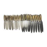 Set de 24 couteaux bakelite acier inoxydable en coffret