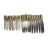 Set of 24 Bakelite stainless steel knives in box