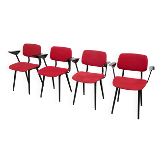 Ensemble de quatre chaises vintage Revolt par Friso Kramer pour Ahrend de Cirkel