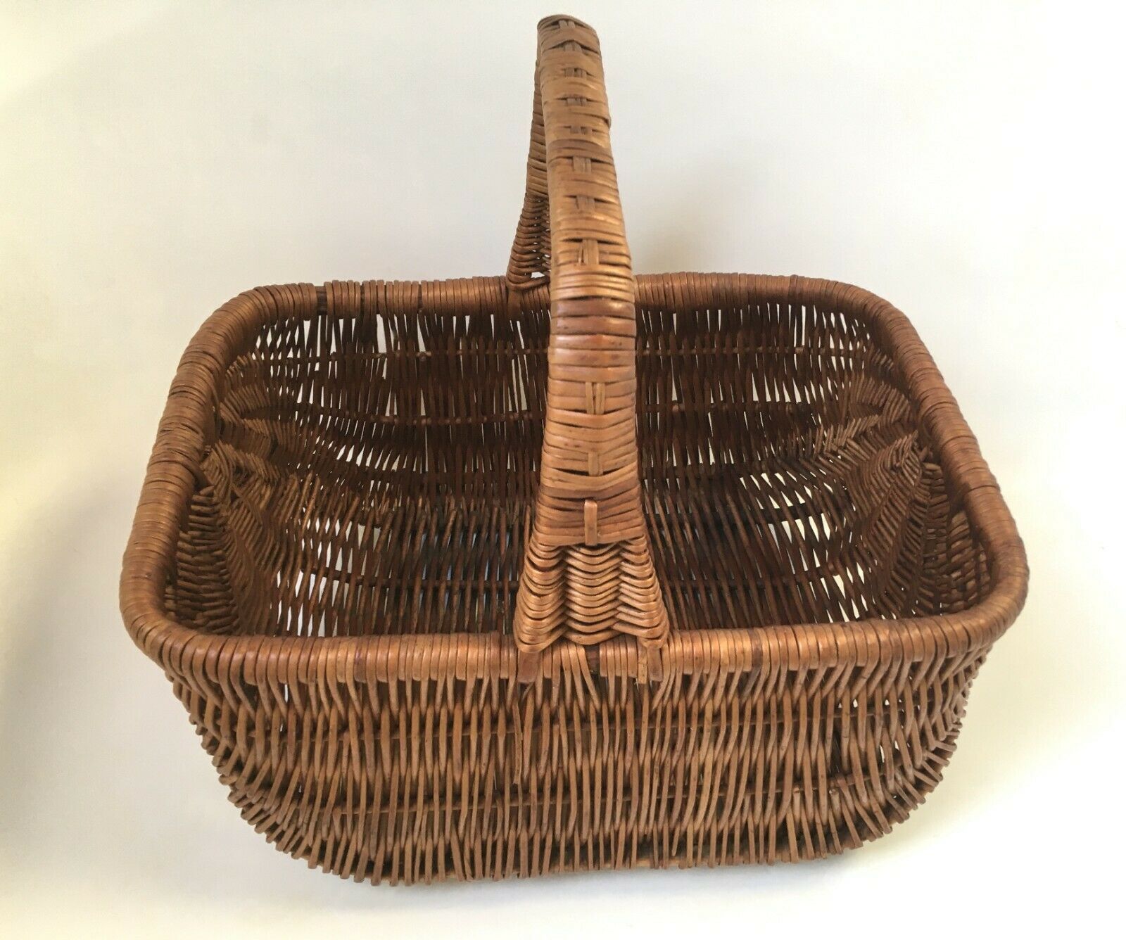 Vintage rattan wicker basket popular mushroom peach mushrooms