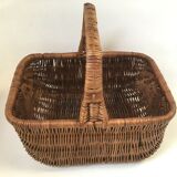 Vintage rattan wicker basket popular mushroom peach mushrooms