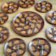 Service à huitres vintage faïence Salins France 9 assiettes et plat