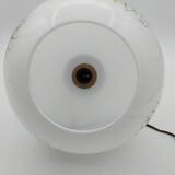 Hand-painted opaline ball lamp signed 1970s